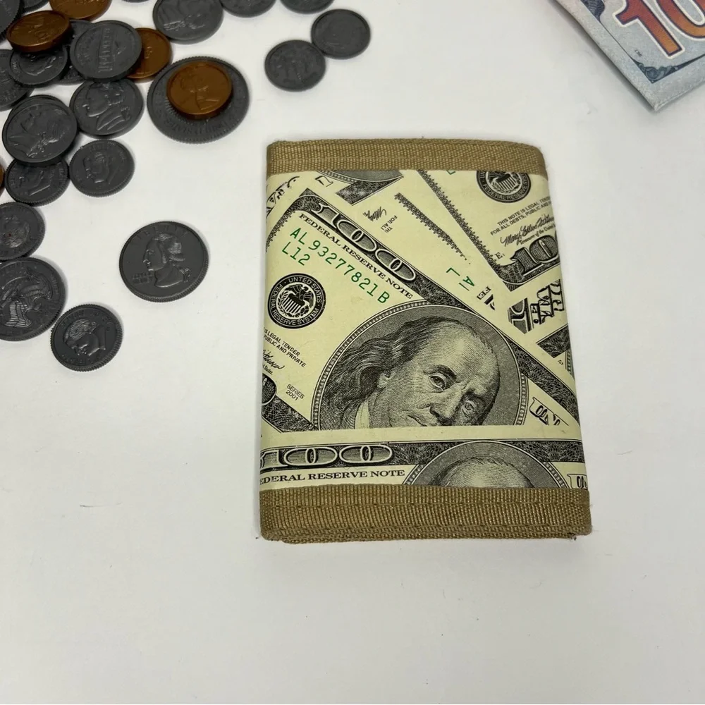 Pretend Fake Money & Money Wallets  Children's Toys School Money Educational